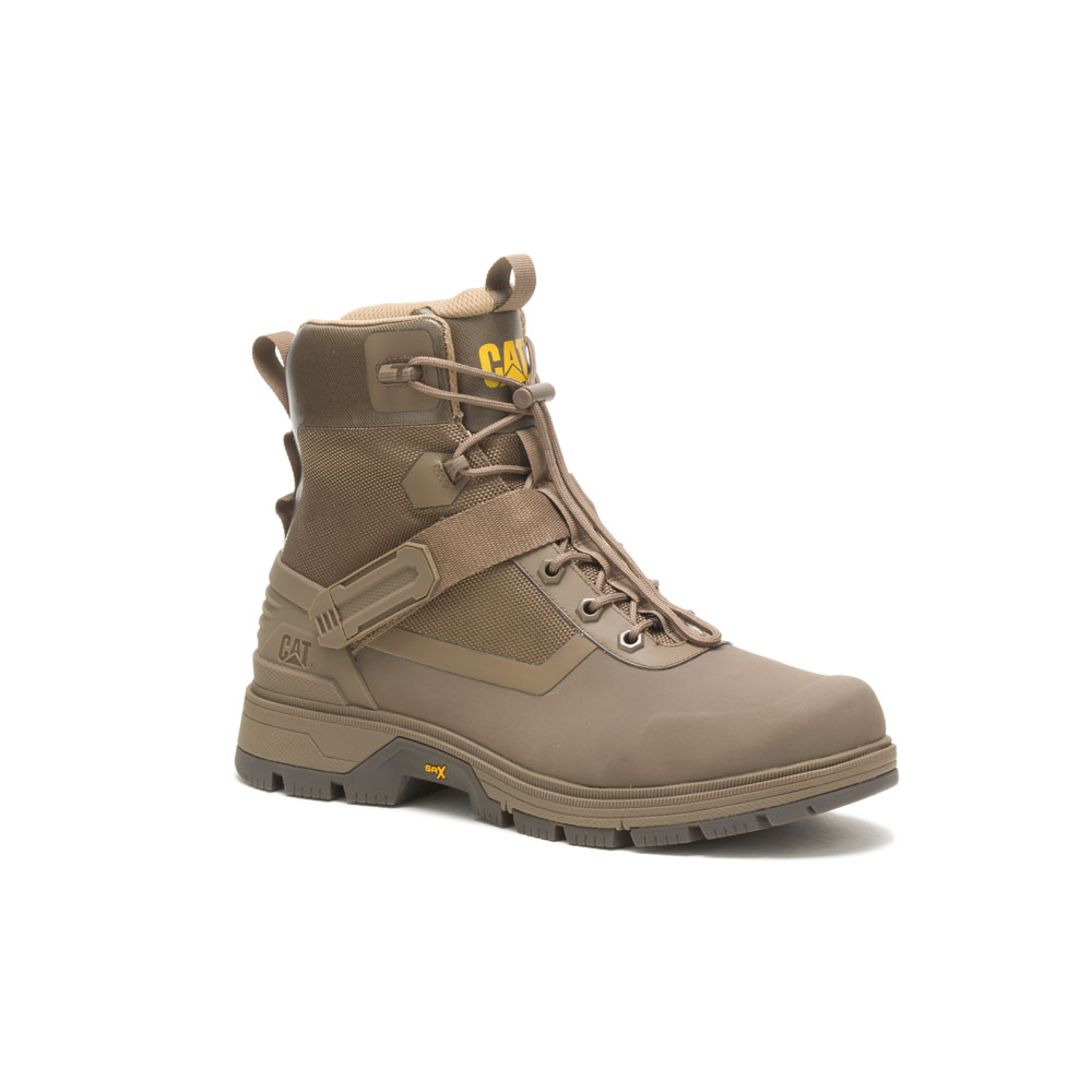 Caterpillar Boots South Africa - Cat Men's Leverage Buckle Walking Boots Khaki FM2857641